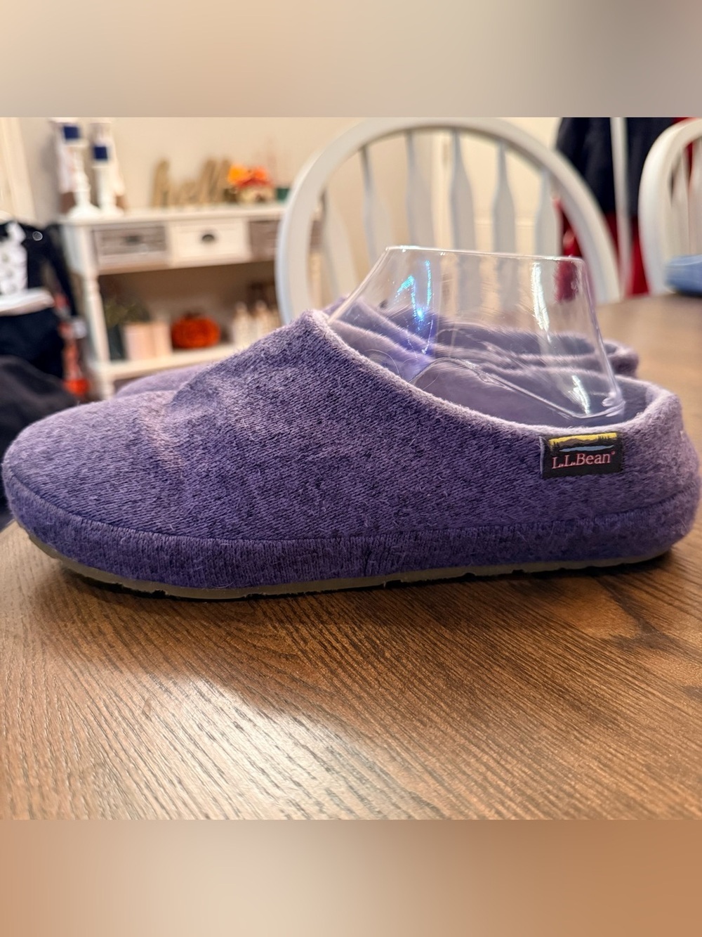 L.L. Bean Women’s sweater fleece slipper. Women size 9